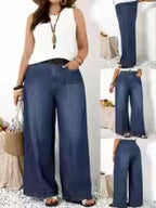 Plus Size Wide Leg Jeans for Women