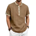 2026 Men's Summer Henley Neck Short Sleeve